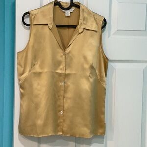 Ladies gold silk blouse